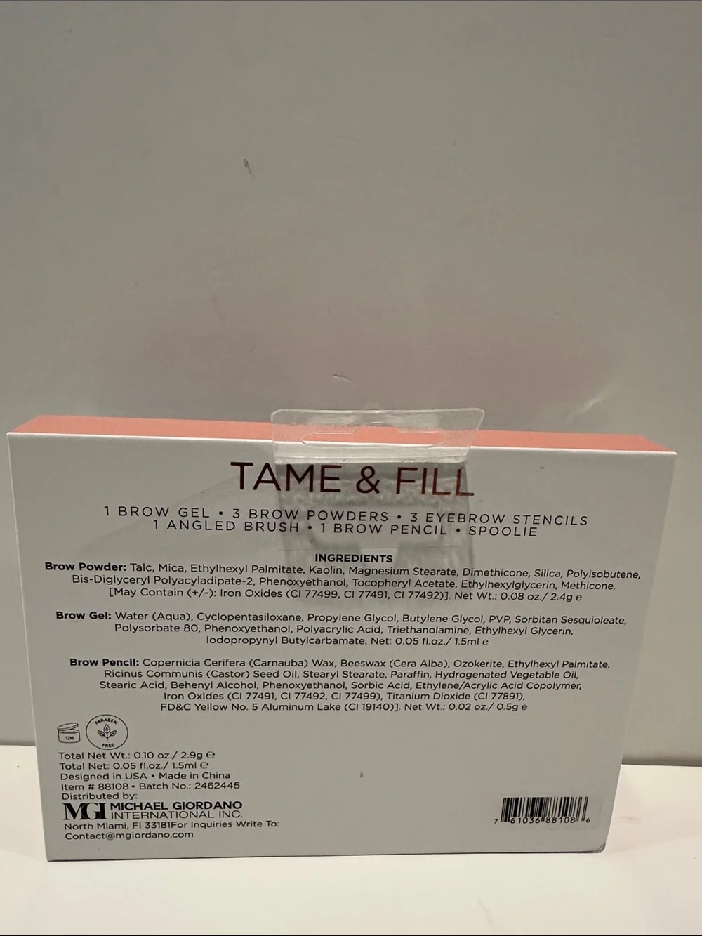 Giordano Tame & Fill 10 Piece Brow Kit w/Gel, Brow Powder, Brow Stencils, etc.